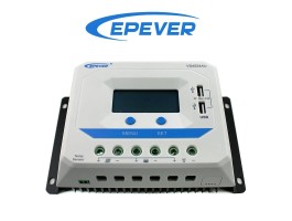 Regulador de carga EPEVER PWM 60A 12/24V com ecrã e USB | Damia Solar