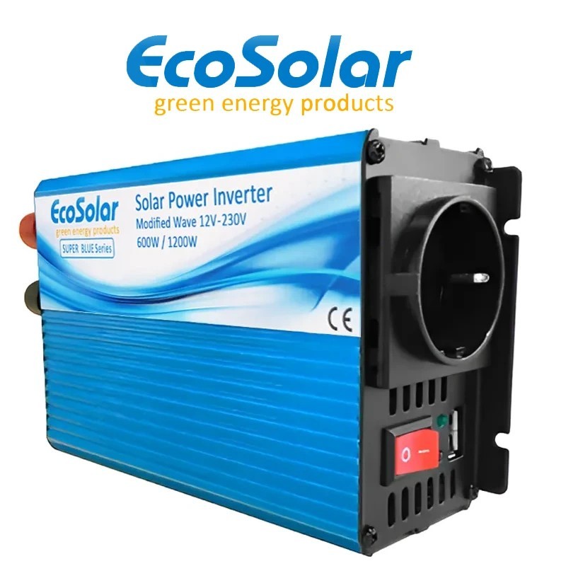 Inversor de onda modificada Ecosolar Super Blue 600W 12V | Damia Solar