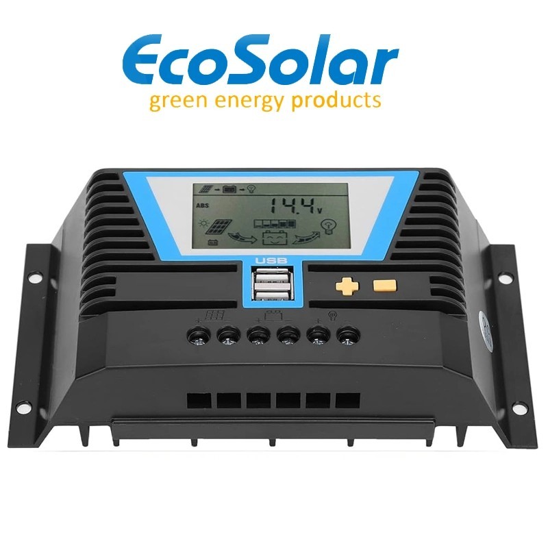 Comprar Controlador Ecosolar 80A 12/24V com ecrã
