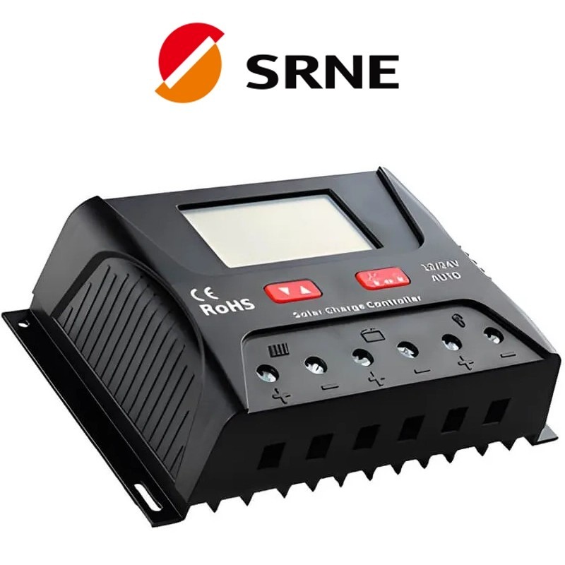 Regulador de carga SRNE PWM 50A 12V/24V con pantalla | Damia Solar