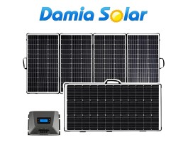 Panel solar plegable portátil 440W regulador MPPT 30A 12V | Damia Solar