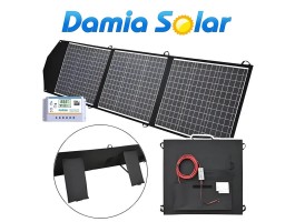 Maletín solar plegable portátil 150W 12V con regulador 20A  | Damia Solar