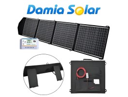 Placa solar plegable portátil 200W 12V con regulador 20A