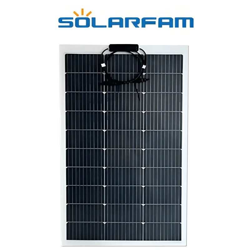 Panel solar semi-flexible SOLARFAM 100W 12V Monocristalino