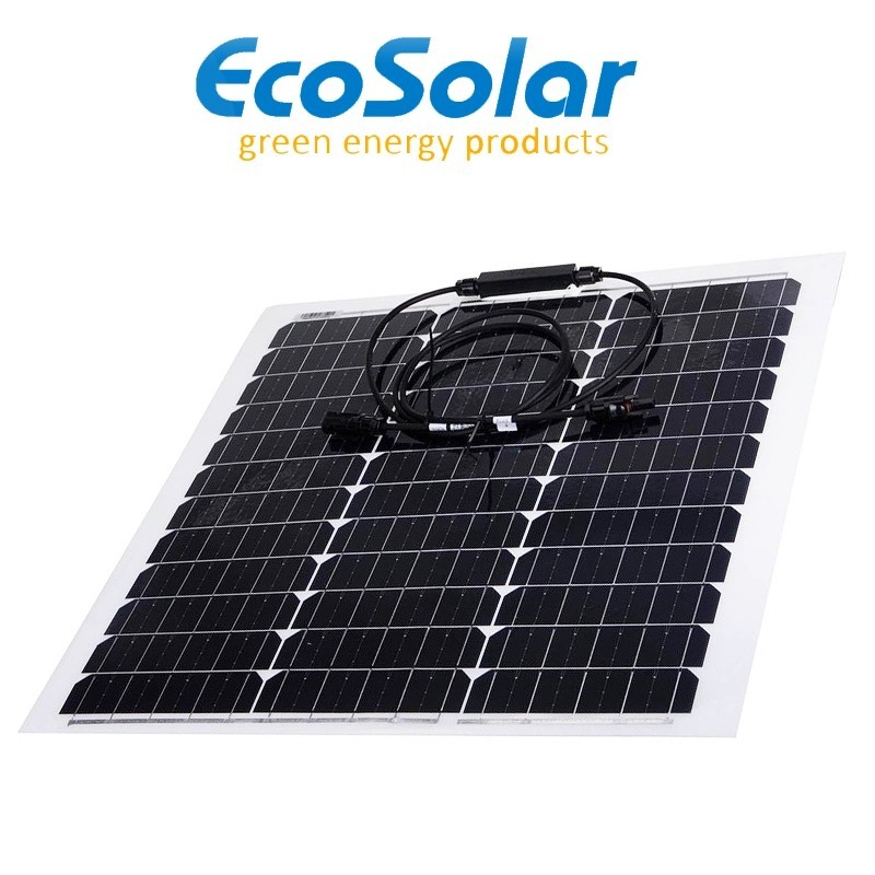 Placa solar flexível Ecosolar 50W monocristalina quadrada | Damia Solar