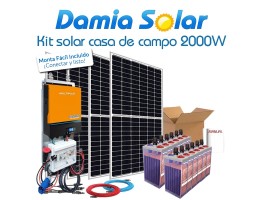 Kit aislada casa de campo 2000W con batería estacionaria | Damia Solar