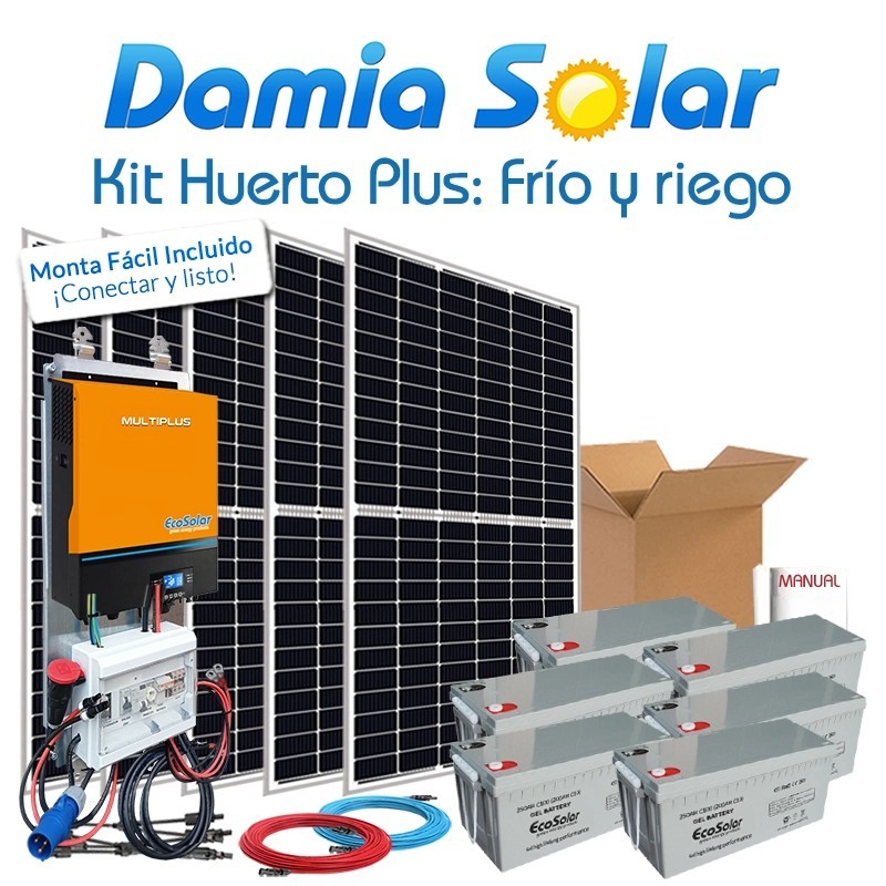 Kit Solar Huerto Plus: Nevera-congelador, luz, bomba de agua | Damia Solar