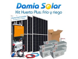 Kit Solar Huerto Plus: Nevera-congelador, luz, bomba de agua | Damia Solar