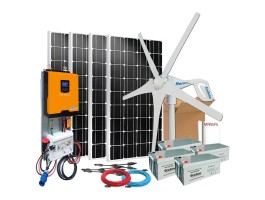 Comprar Kit híbrido solar + eólico 1500W Diario