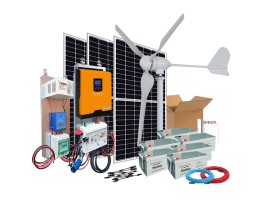 Comprar Kit híbrido solar + eólico 2000W Uso Diario