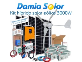 Comprar Kit híbrido solar + eólico 3000W