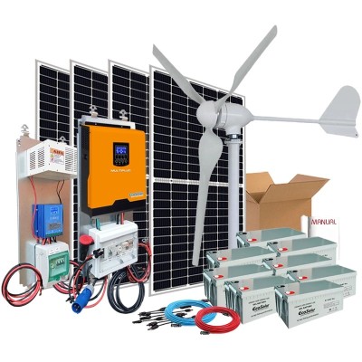 Comprar Kit híbrido solar + eólico 3000W
