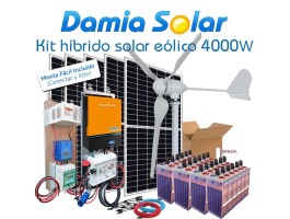 Comprar Kit híbrido solar + eólico 4000W
