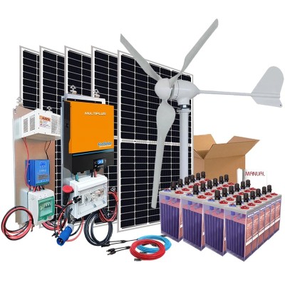 Comprar Kit híbrido solar + eólico 4000W