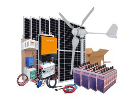 Comprar Kit híbrido solar + eólico 4000W