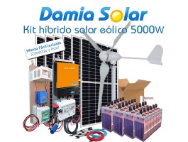 Comprar Kit híbrido solar + eólico 5000W
