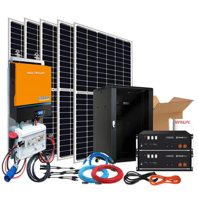 Comprar Kit Solar aislada 4000W Litio uso diario para casa de campo