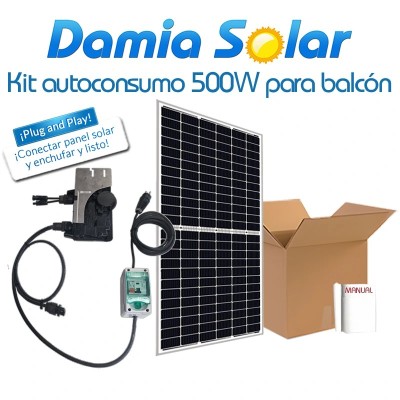 Kit de autoconsumo solar para balcón de 500W 