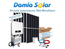 Kit de autoconsumo solar monofásico de 3kW XS G3 com excedentes