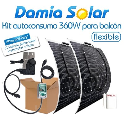 Kit de autoconsumo solar 360W flexivel para varanda