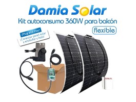 Kit de autoconsumo solar 360W flexivel para varanda