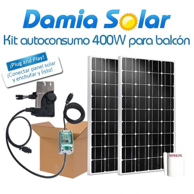 Kit de autoconsumo solar para balcón de 400W 