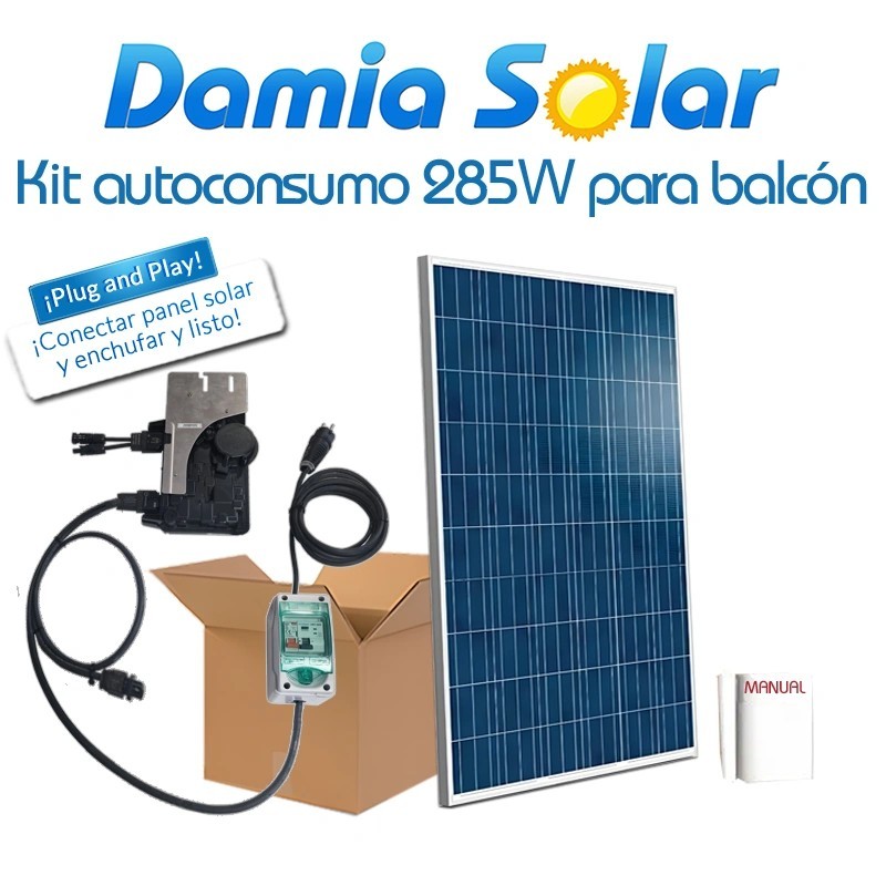 Kit de autoconsumo solar para balcón de 285W 