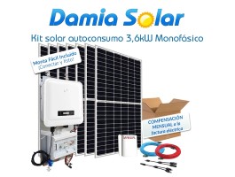 Kit autoconsumo solar 3,6kW DNS G3 monofásico con excedentes