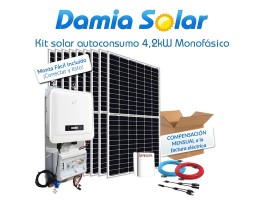 Kit de autoconsumo solar monofásico de 4,2kW DNS G3 com excedentes