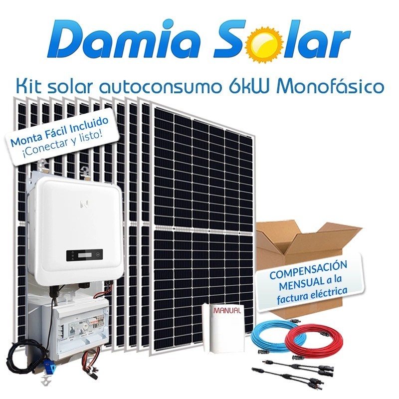 Kit autoconsumo solar 6kW DNS G3 monofásico con excedentes