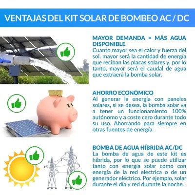 Comprar Kit de bombeo Ecosolar AC/DC 1.1-120-3.7 (800W)