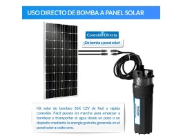 Comprar Kit de bombeamento de poços Ecosolar 36X 12V - Fluxo Máx. 360 litros