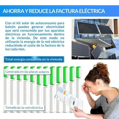 Kit de autoconsumo solar 330W para varanda