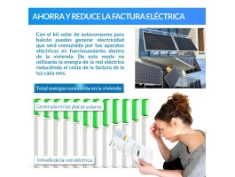 Kit de autoconsumo solar para balcón de 330W 