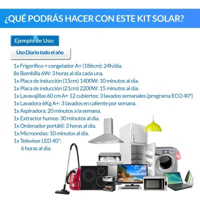 Kit solar 5000W Uso Diario | Damia Solar