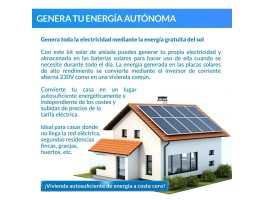 Comprar Kit solar iluminación 250W