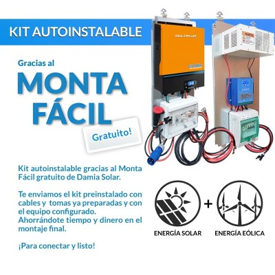 Comprar Kit híbrido solar + eólico 4000W