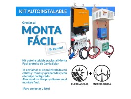 Comprar Kit híbrido solar + eólico 4000W