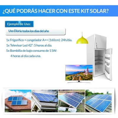 Kit solar para varanda 1200W 12V 