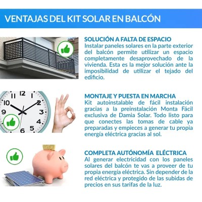 Kit solar para varanda 1200W 12V 