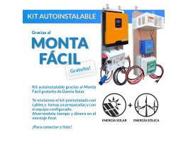 Comprar Kit híbrido solar + eólico 2000W Diario