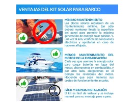 Comprar Kit solar completo para embarcaciones y barcos 100W