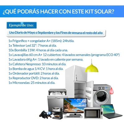 Kit solar 4000W GEL Fines de semana | Damia Solar