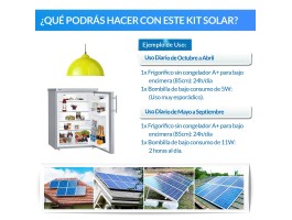 Kit solar 500W para uso diário Onda pura frigorífico sem congelador | Damia Solar