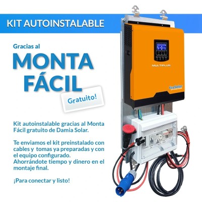 Kit solar 2000W GEL Uso Diario Onda pura | Damia Solar