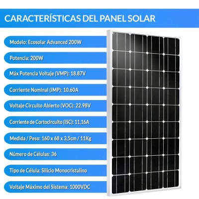 Kit solar completo para autocaravanas 200W Dual. Para carregar 2 baterias | Damia Solar