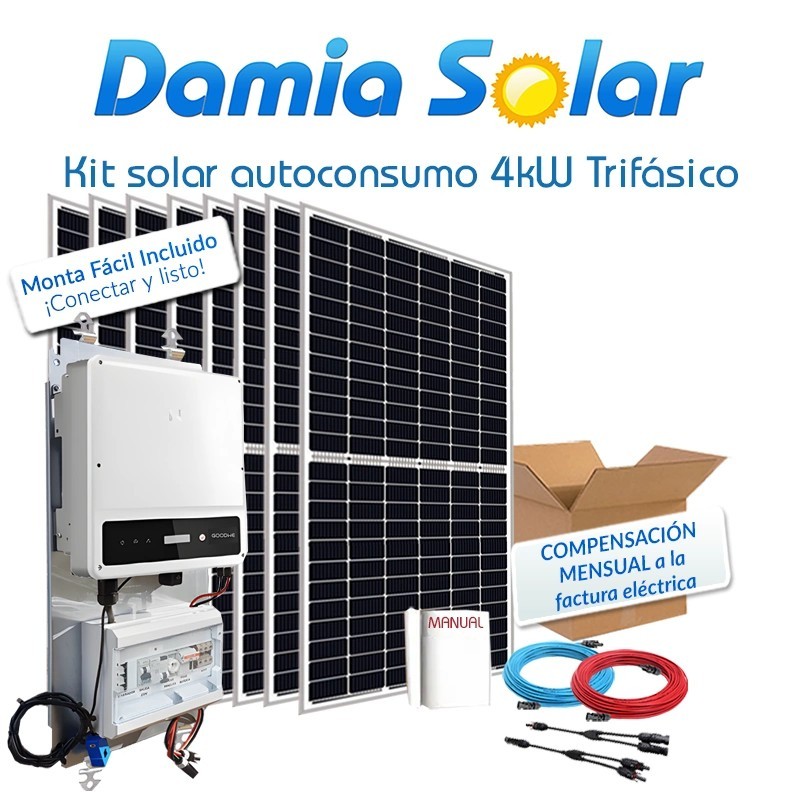 Kit de autoconsumo solar de 4kW SDT G2+ trifásico com excedentes