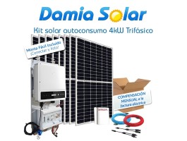 Kit autoconsumo solar 4kW SDT G2+ trifásico con excedentes