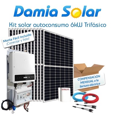 Kit autoconsumo solar 6kW SDT G2+ trifásico con excedentes
