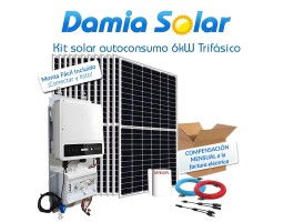 Kit de autoconsumo solar de 6kW SDT G2+ trifásico com excedentes